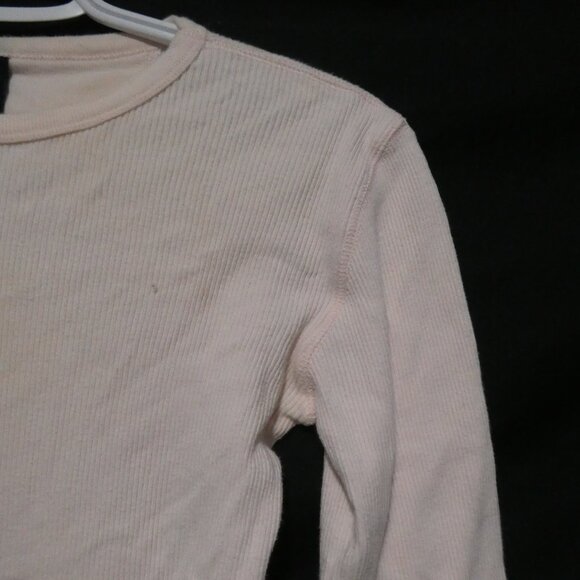 GAP | medium | Light Pink | Ribbed Long Sleeve Crew Neck Shirt - Picture 4 of 16